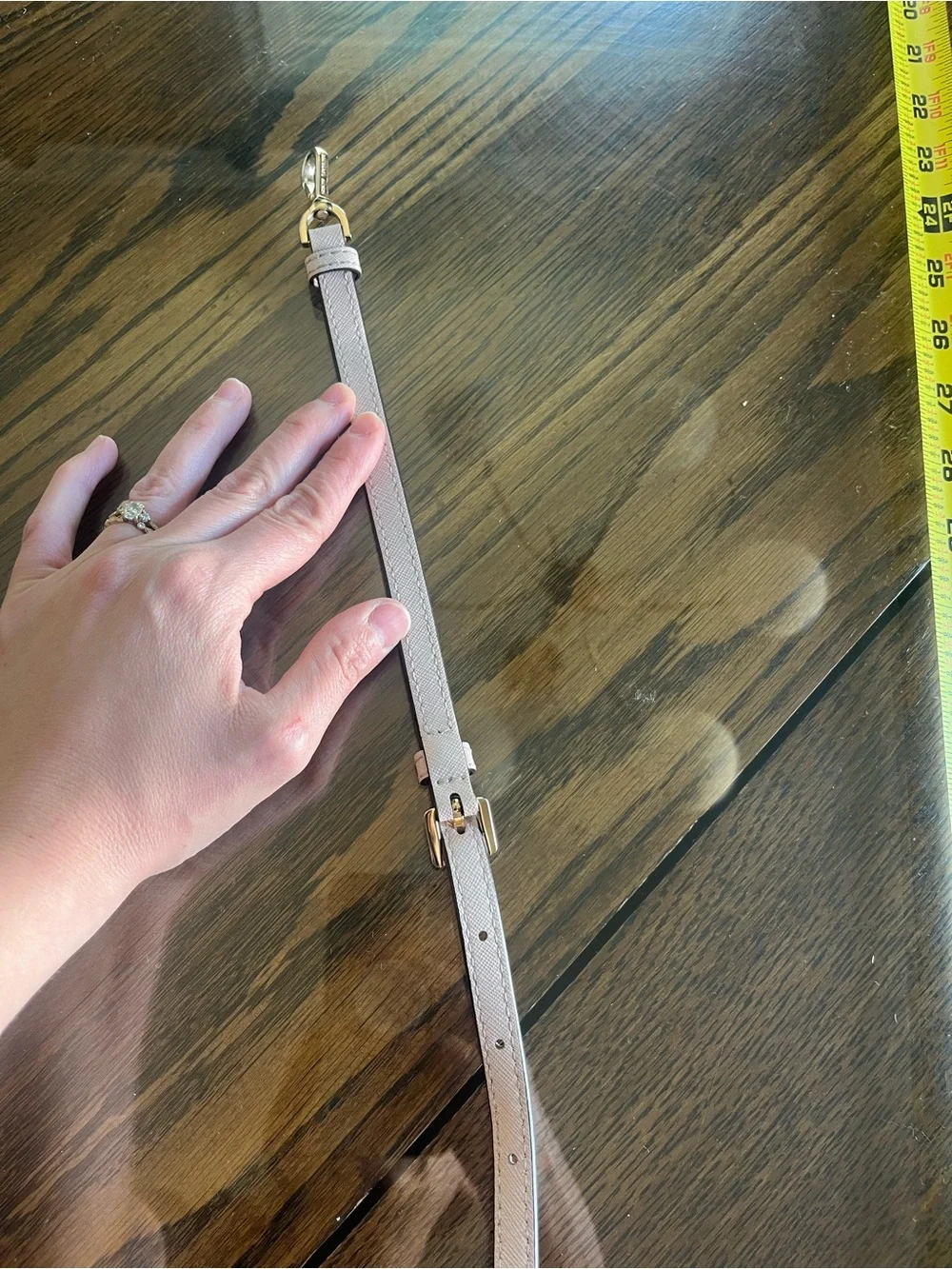 Michael Kors Taupe Purse Strap with Gold Hardware